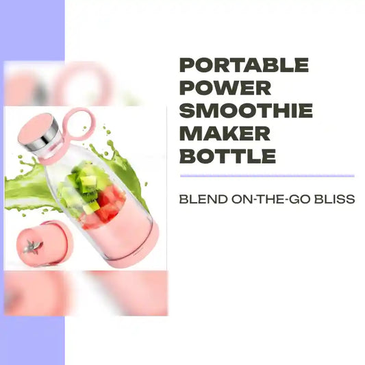 Portable Power Smoothie Maker Bottle by@Outfy
