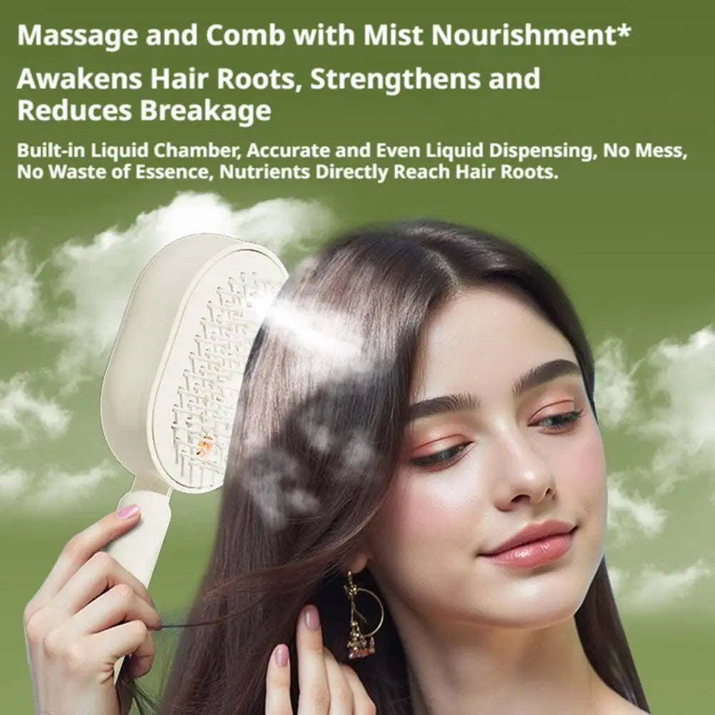 SteamBrush Pro - Moisturizing Spray Hair Brush